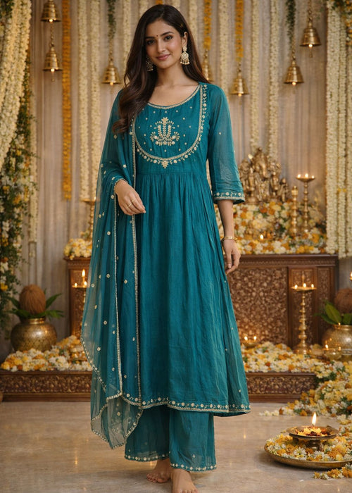 TEAL SUIT SET